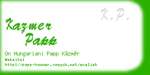 kazmer papp business card